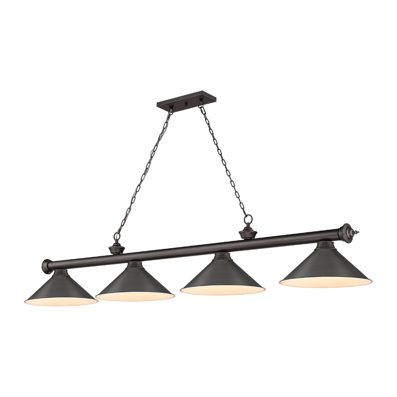Cordon 4-Light Billiard Bronze Cone Bronze Steel
