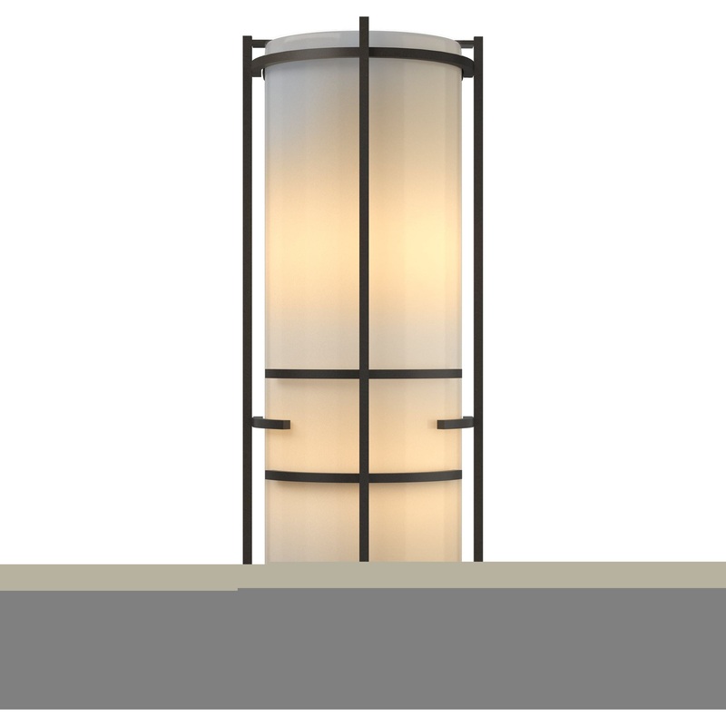 Extended Bars Sconce Dark Smoke Ivory Art Glass (CC)