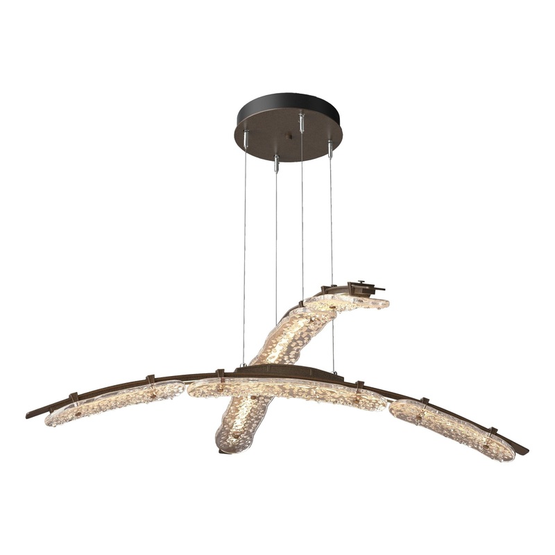 Glissade Double Large LED Pendant Bronze