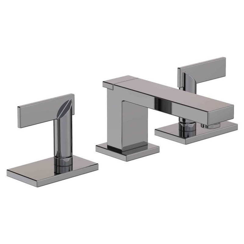 Lavatory Faucet Metro Widespread 8 to 20 Inch Spread 2 Lever ADA Midnight Chrome 1.2 Gallons per Minute Brass Spout Height 2-1/2 Inch