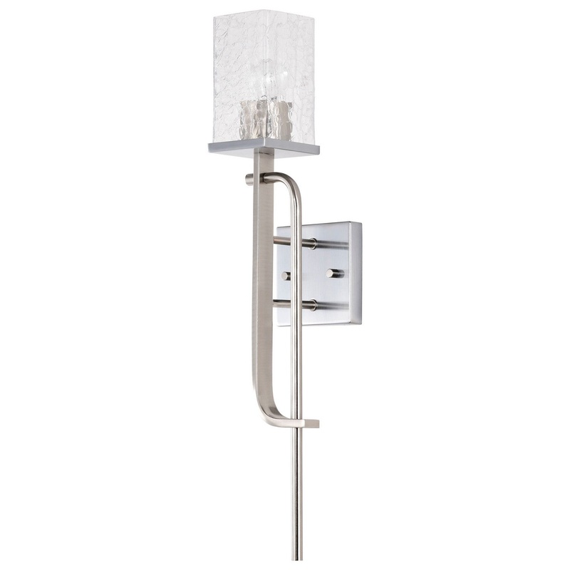 One Light Wall Sconce from the Terrace Collection in Polished Nickel Finish by Nuvo Lighting