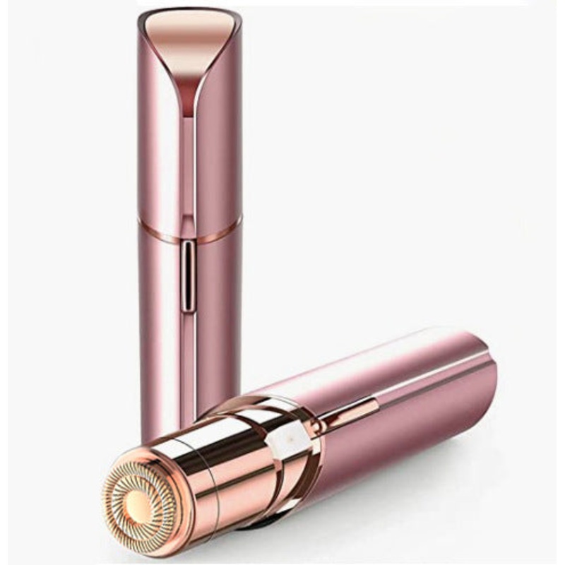 Red bean powder Mini Lipstick Electric Shaver – USB Rechargeable Facial Hair Remover