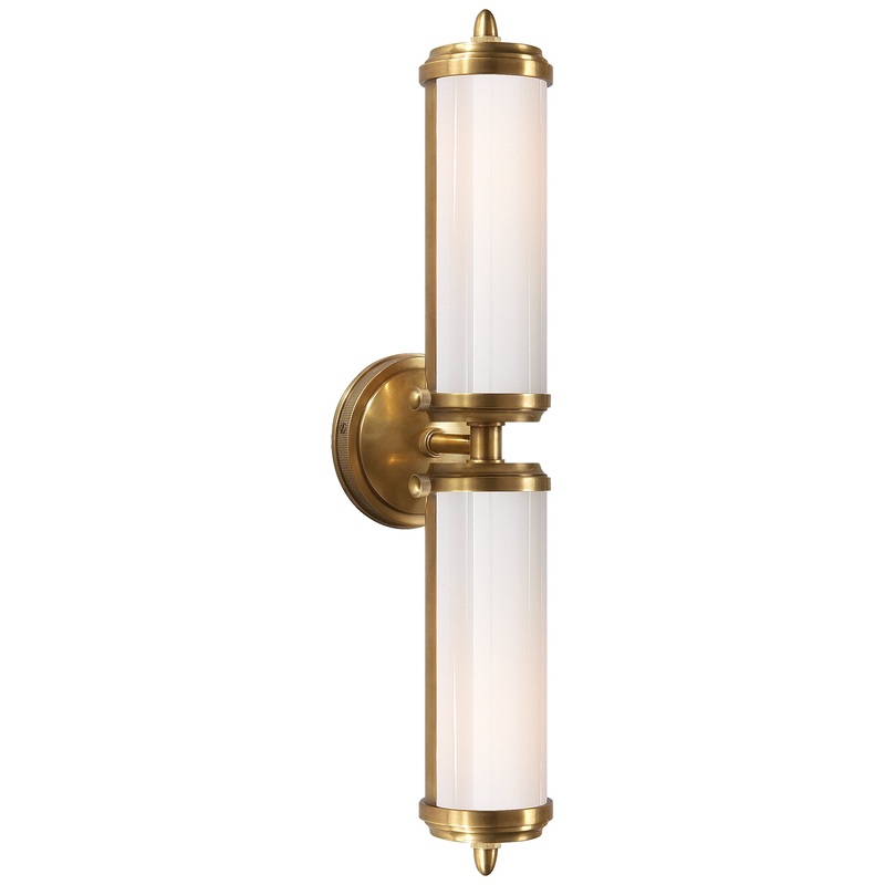 Two Light Bath Sconce from the Merchant Collection in Hand-Rubbed Antique Brass Finish by Visual Comfort Signature