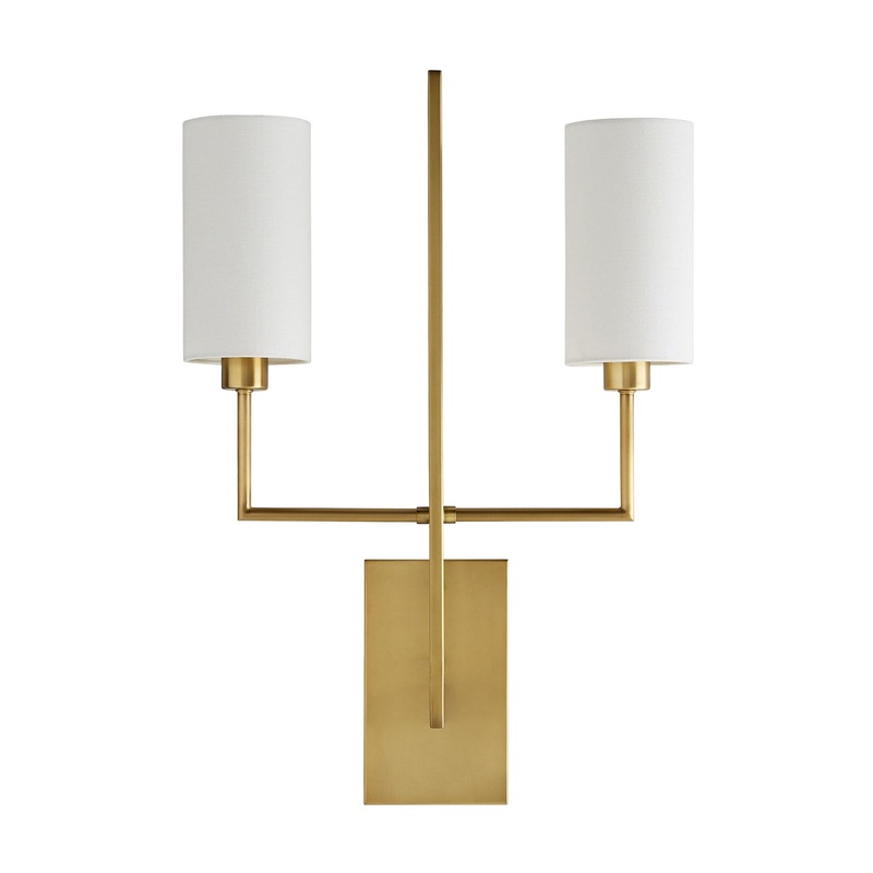 Arteriors DB49017 Blade Two Light Wall Sconce Antique Brass