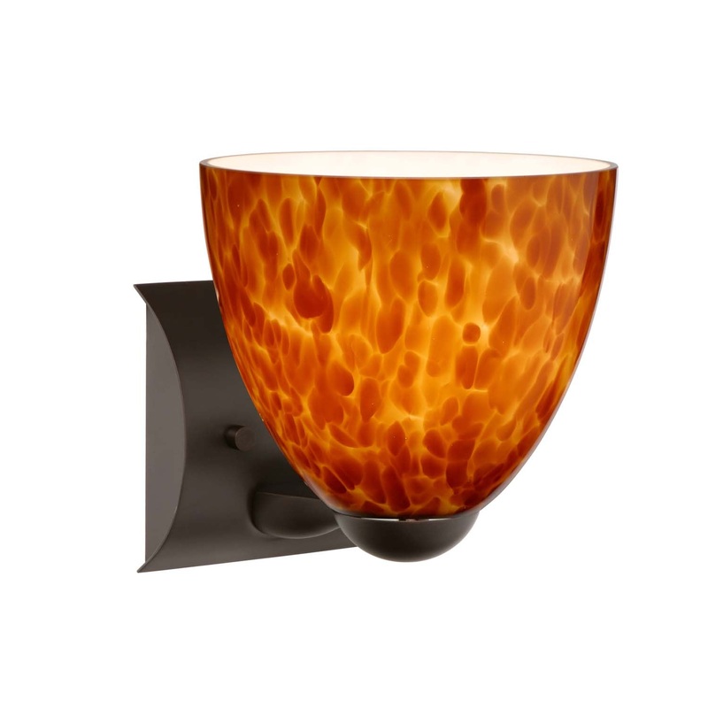 Besa 1WZ-757218-BR Sasha One Light Wall Sconce Bronze (Discontinued)