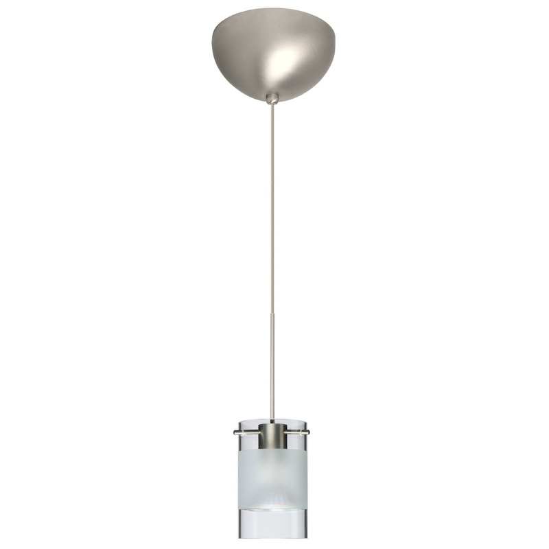 Besa 1XC-6524EC-LED-SN Scope One Light Pendant Satin Nickel