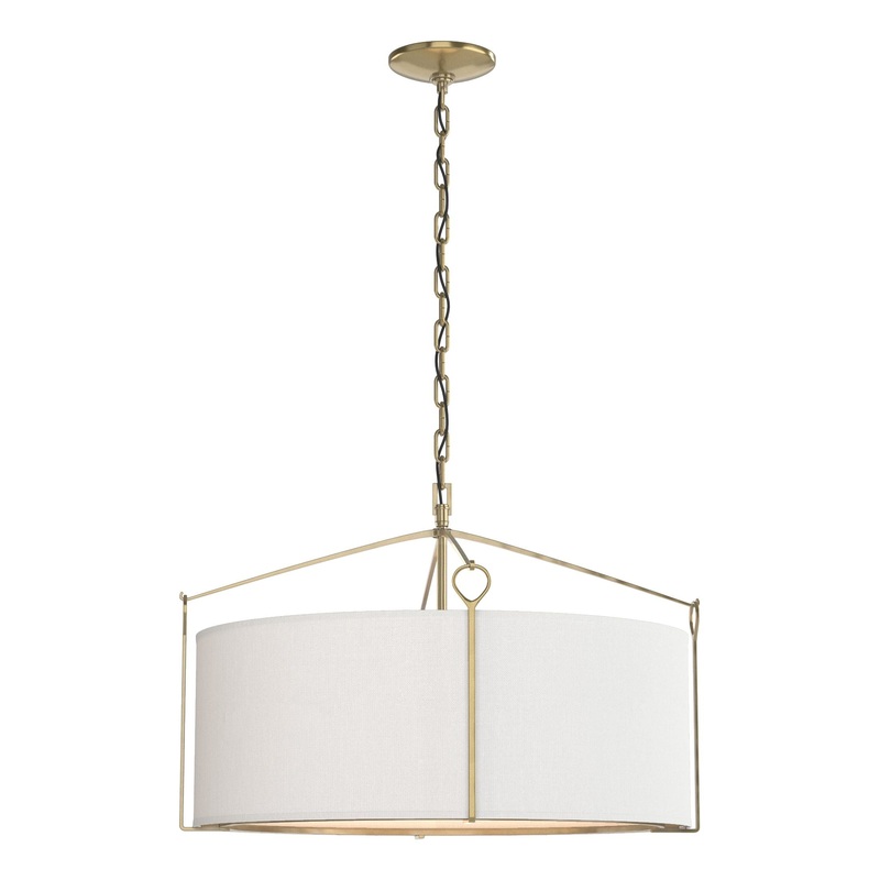 Bow Pendant Modern Brass Natural Anna Shade (SF)