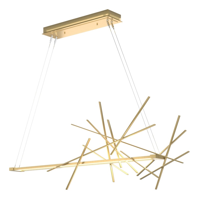 Cascade LED Pendant Modern Brass