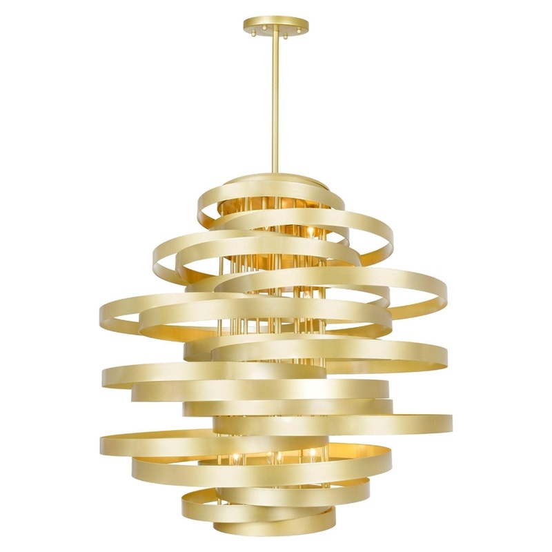 Elizabetta Chandelier Gold Leaf