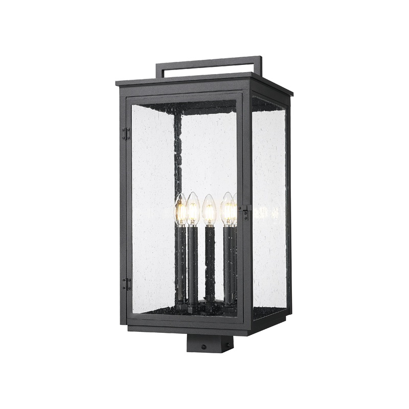 Hartwell 5-Light Outdoor Post Mount Fixture Sand Black