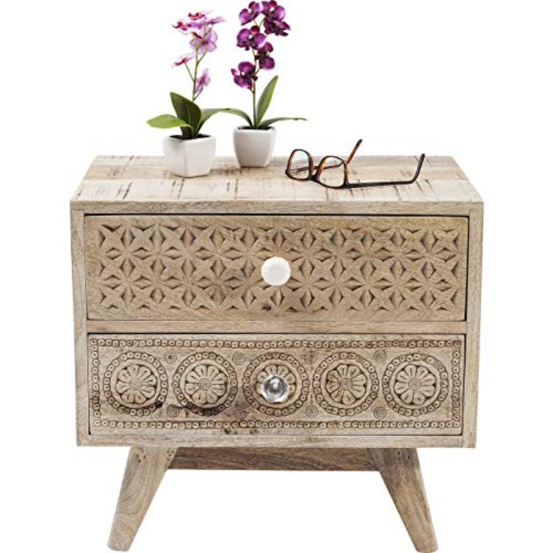 Kare Design – Comodino Puro, Beige, 46 x 35 x 50 cm