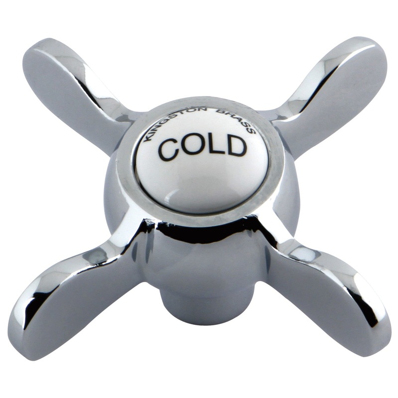 KSH285C Cold Metal Cross Handle, Polished Chrome