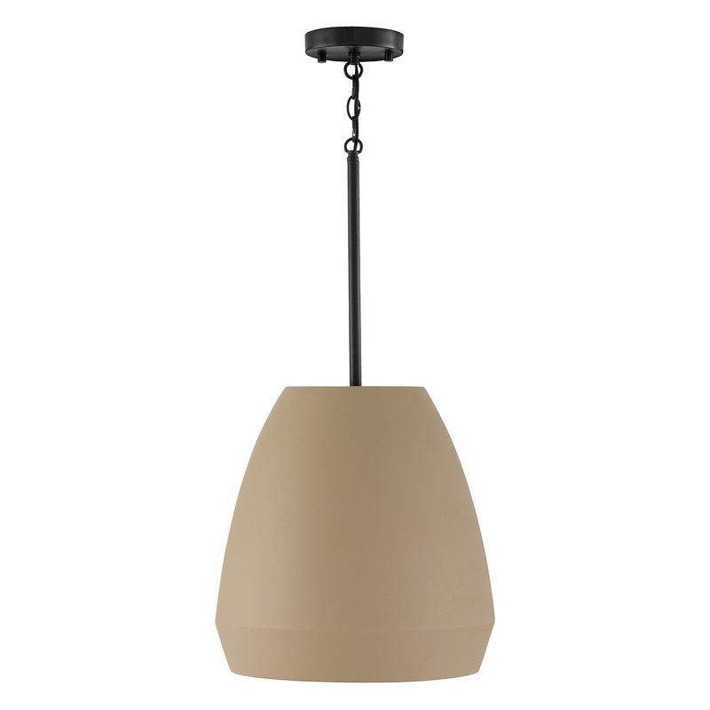 One Light Pendant from the Della Collection in Terracotta Sand Finish by Capital Lighting