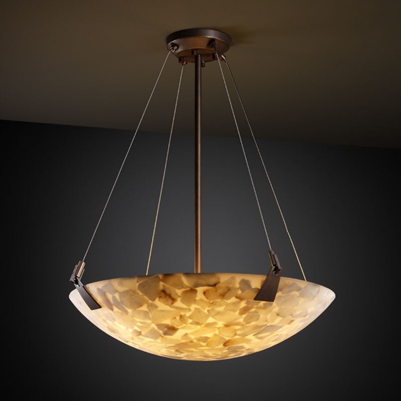 Pendant from the Alabaster Rocks! Collection in Dark Bronze Finish by Justice Designs