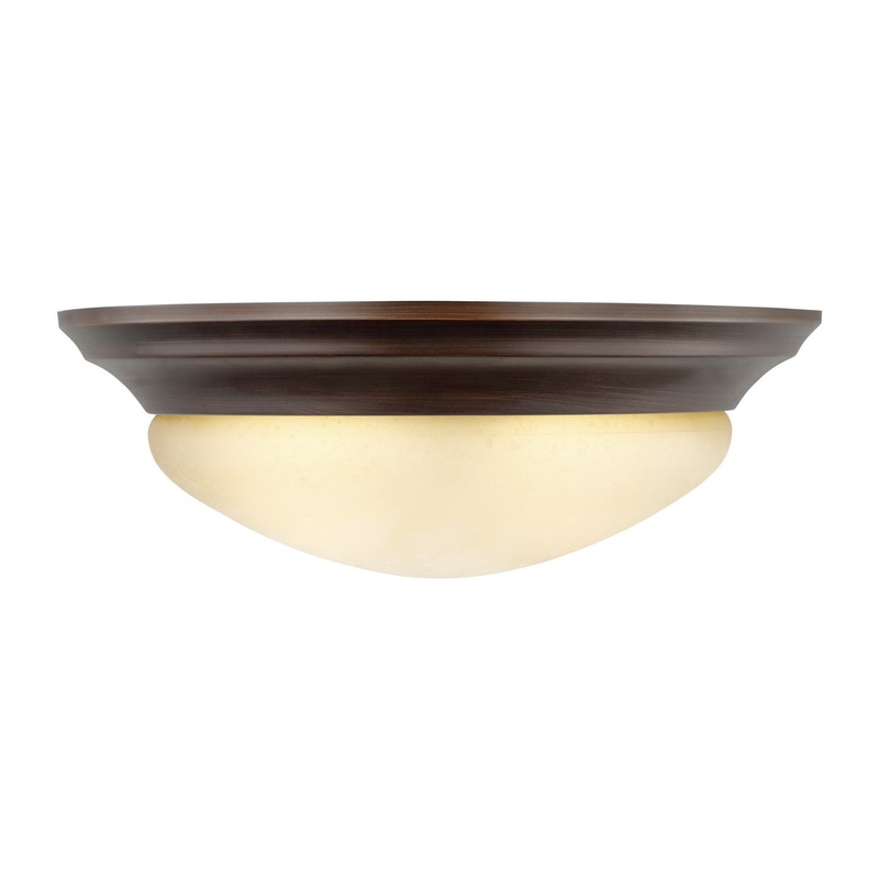 Two Light Ceiling Flush Mount from the Nash Collection in Bronze Finish by Generation Lighting