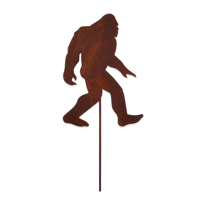 Village Wrought Iron RGS-374-S BIG Foot Rusted Garden Stake Small