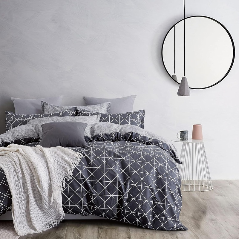 100% Cotton Manhattan Reversible Printed Quilt Cover Set – Super King Size