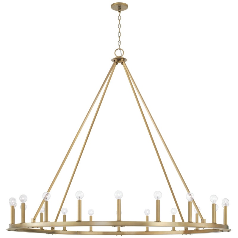20 Light Chandelier from the Pearson Collection in Aged Brass Finish by Capital Lighting