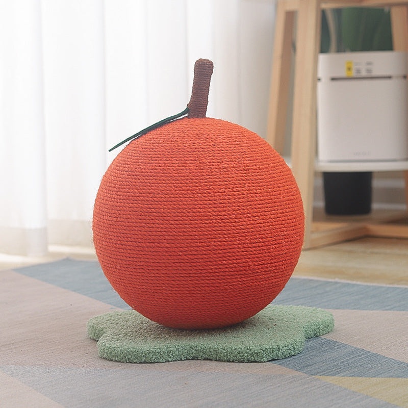 Adorable Orange-Shaped Cat Scratcher – Durable Sisal & Soft Base (Large size: 30x30x33cm)