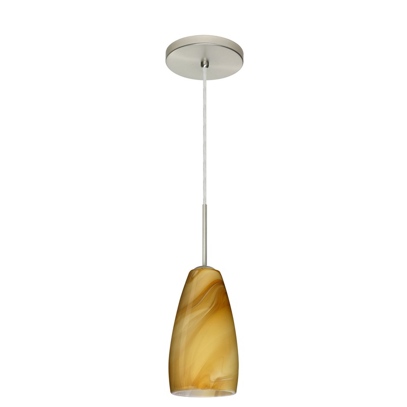 Besa 1BT-1509HN-LED-SN Chrissy One Light Pendant Satin Nickel