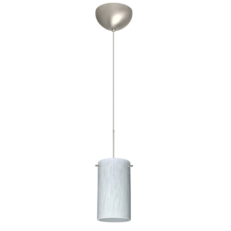 Besa 1XC-440419-LED-SN Stilo One Light Pendant Satin Nickel