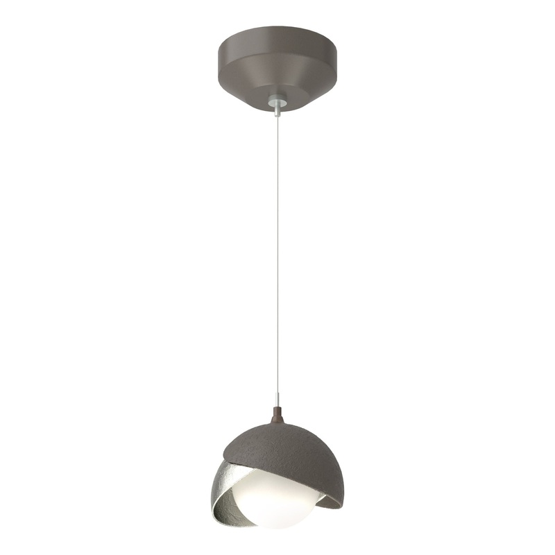 Brooklyn Double Shade Low Voltage Mini Pendant Dark Smoke Sterling