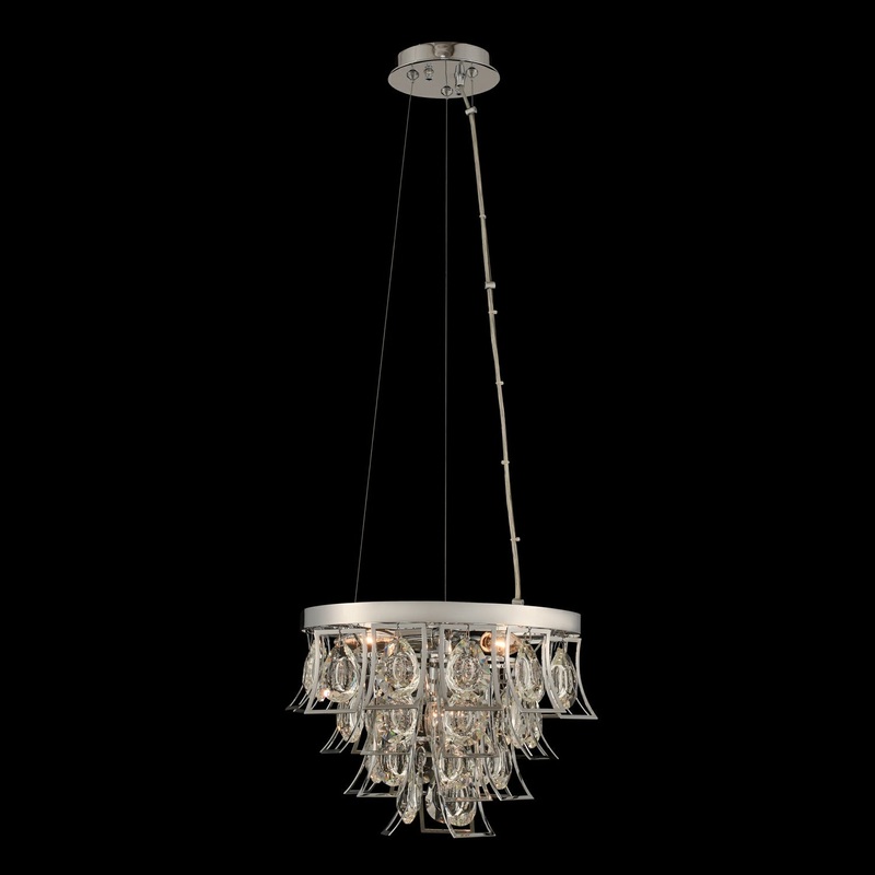 Four Light Pendant from the Carmella Collection in Chrome Finish by Allegri