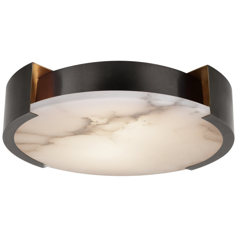 LED Flush Mount from the Melange Collection in Bronze Finish by Visual Comfort Signature