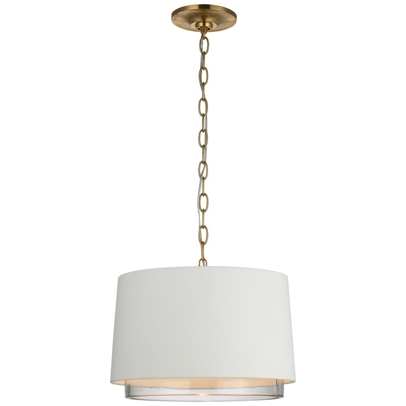 LED Pendant from the Sydney Collection in Soft Brass Finish by Visual Comfort Signature