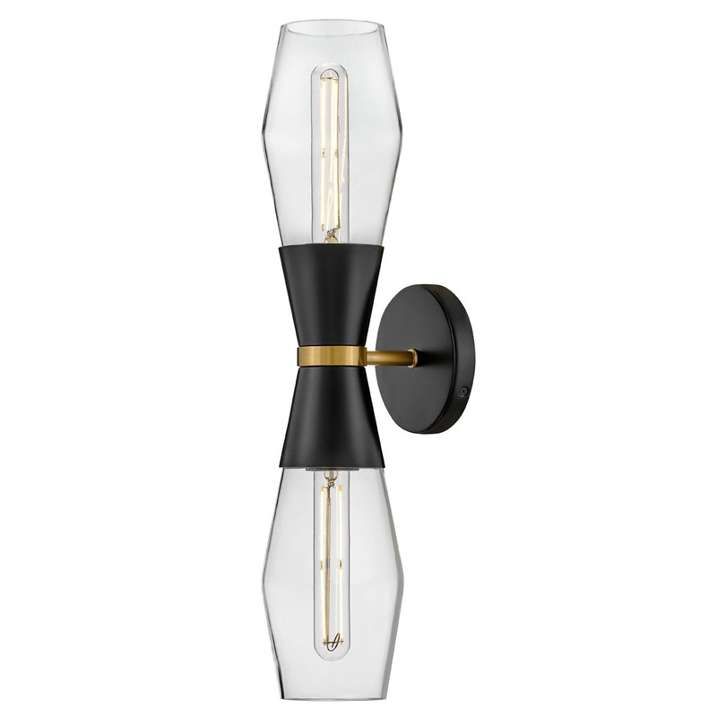 LED Wall Sconce from the Livie Collection in Black Finish by Lark