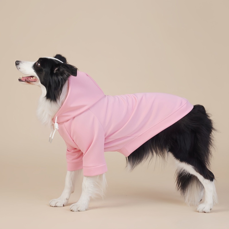 Pink Classic Dog Sweatshirt with Hood & Drawstrings – For Large Dogs (Size : XL)