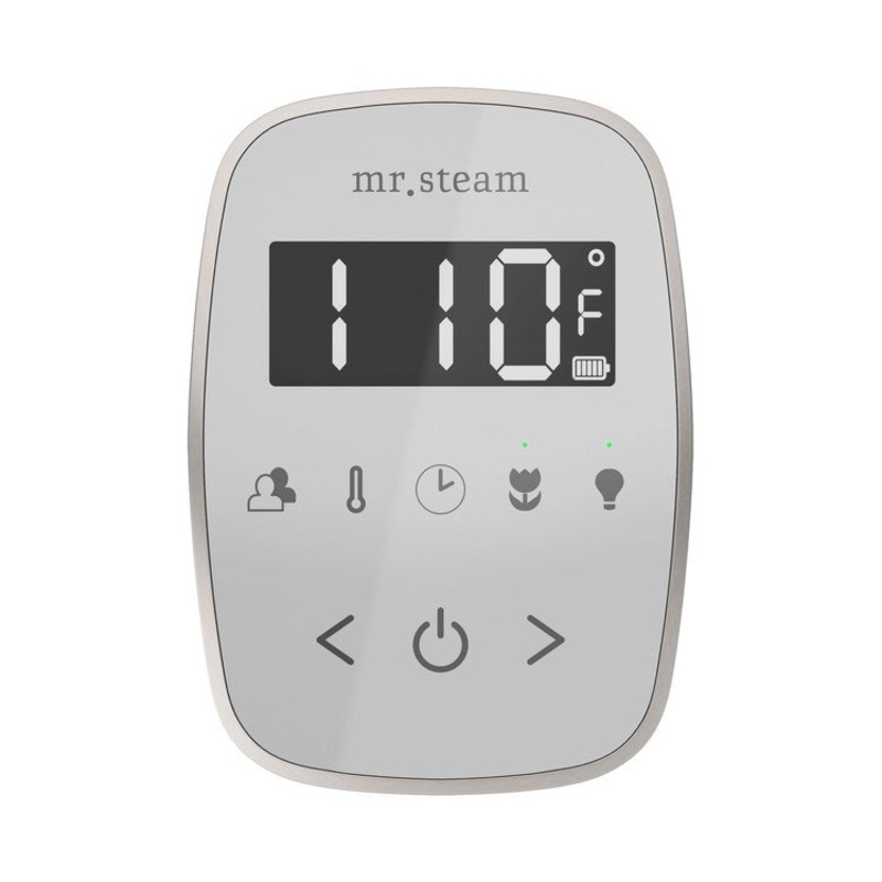 Steam Kit TempoFlex White/Brilliant Black Shower Control with Steamhead for MS90 to MSSUPER3