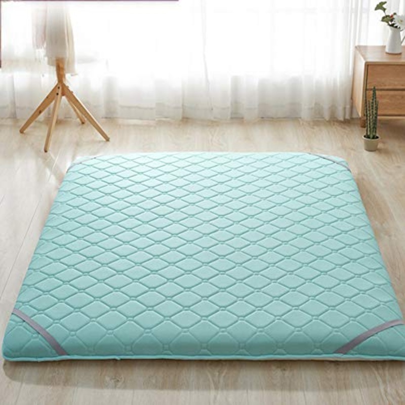 Thick Bifacciale Materasso Imbottito, Giapponese Traspirabilit all-Stagione Stuoia di Letto per La Casa dello Studente-Verde 120x200cm(47x79inch)