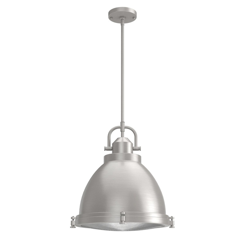 Three Light Pendant from the Bridgemoor Collection in Brushed Nickel Finish by Hunter