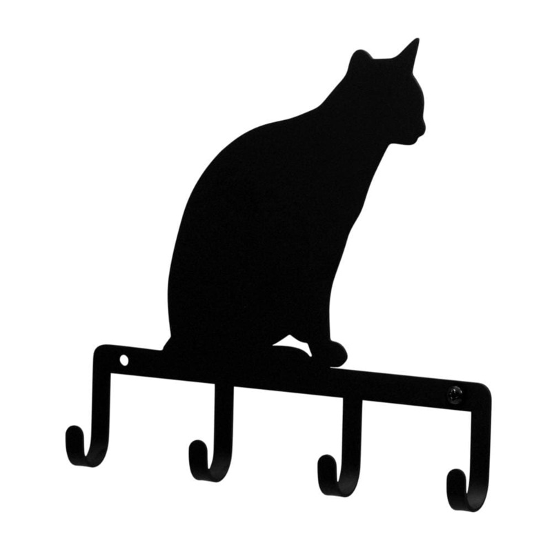 Village Wrought Iron KH-246 Cat Sitting Key Holder