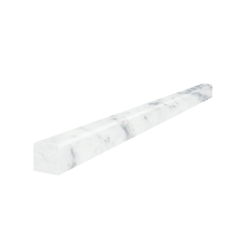1/2″ x 12″ Virtue Bianco Honed Marble Deco-Bar – Mini 1/2″ X 12″ x