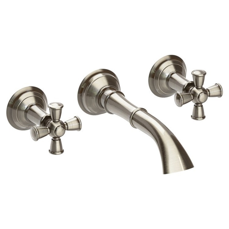 Aylesbury Two Handle Wall-Mount Bathroom Faucet – Antique Nickel