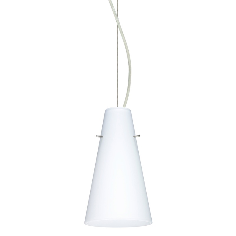 Besa 1KX-412407-SN Cierro One Light Pendant Satin Nickel