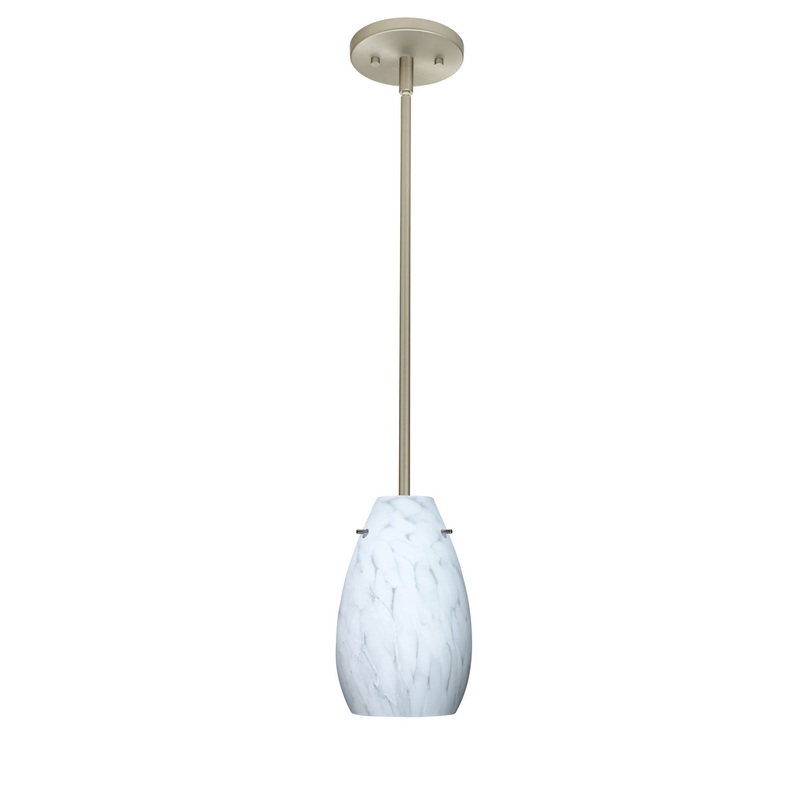 Besa 1TT-412619-SN Pera One Light Pendant Satin Nickel