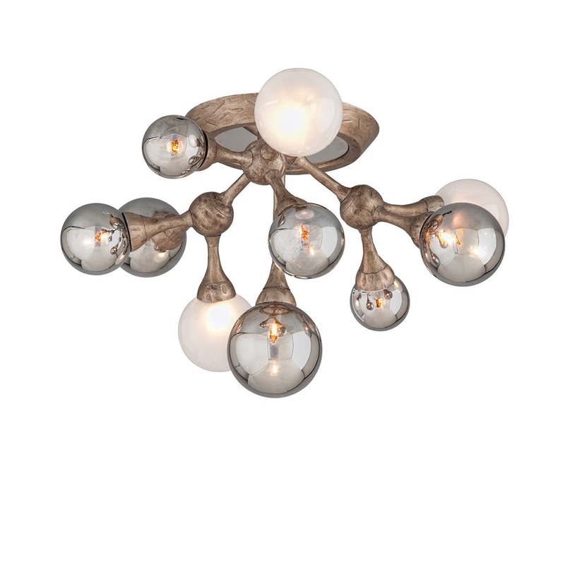 Corbett Lighting 206-311-SGL Element Ten Light Semi Flush Mount Vienna Bronze
