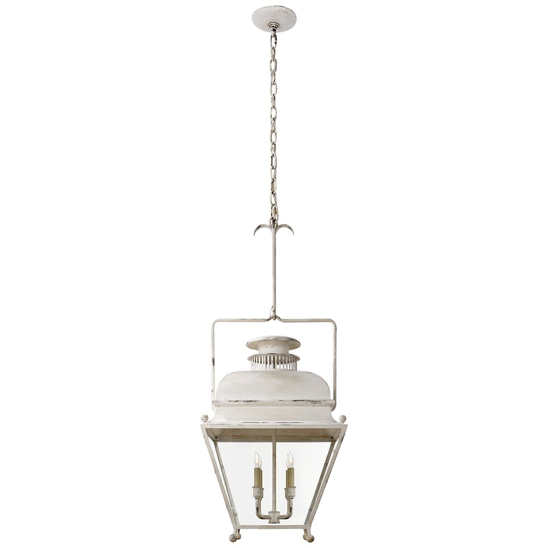 Four Light Lantern from the Holborn Collection in Old White Finish by Visual Comfort Signature
