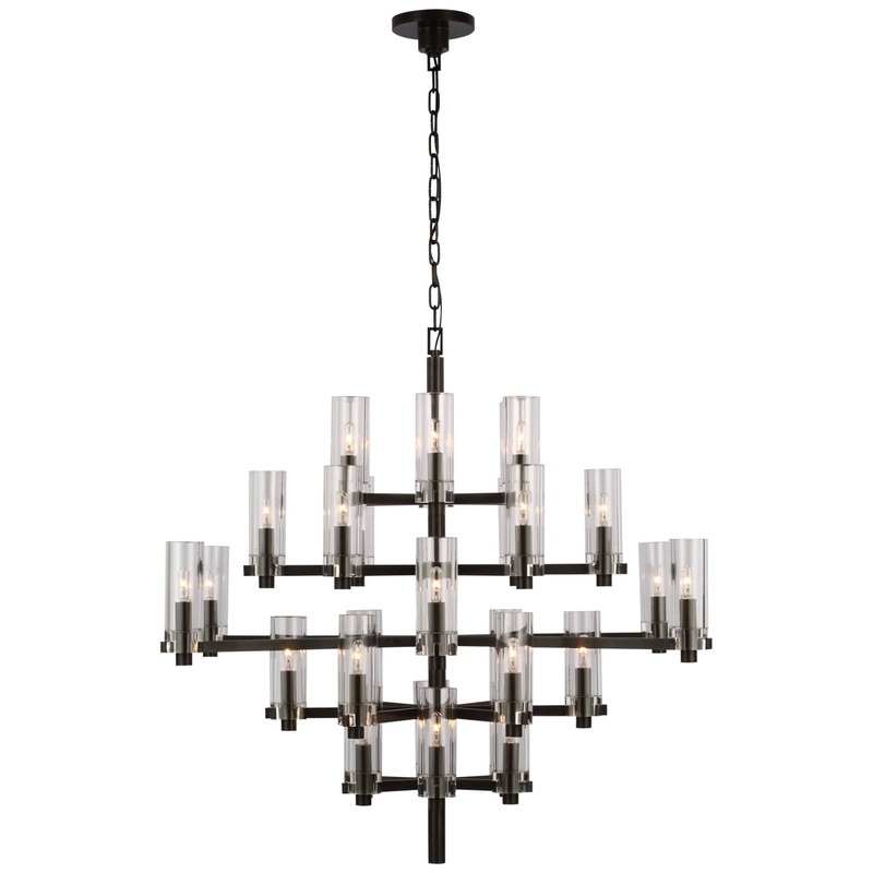 LED Chandelier from the Sonnet Collection in Bronze Finish by Visual Comfort Signature