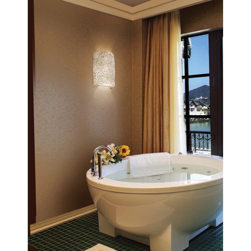 LED Wall Sconce from the Veneto Luce Collection in Brushed Nickel Finish by Justice Designs