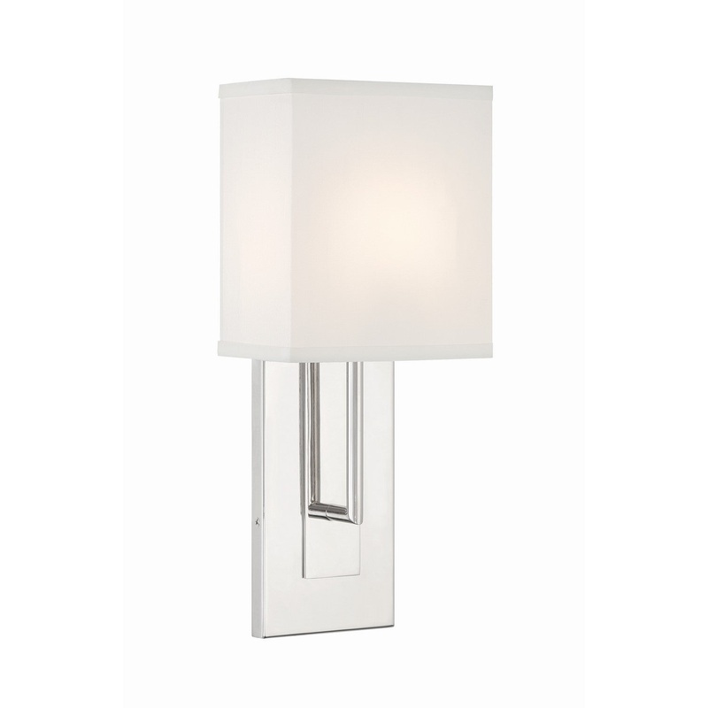 One Light Wall Sconce from the Brent Collection in Polished Nickel Finish by Crystorama