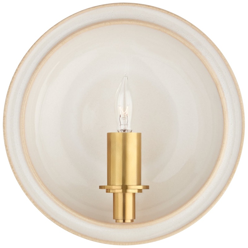 One Light Wall Sconce from the Leeds Collection in Ivory Finish by Visual Comfort Signature