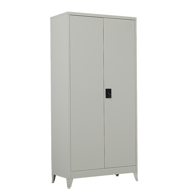 Two-Door Metal Cabinet Shelf Storage for Home Office Gym