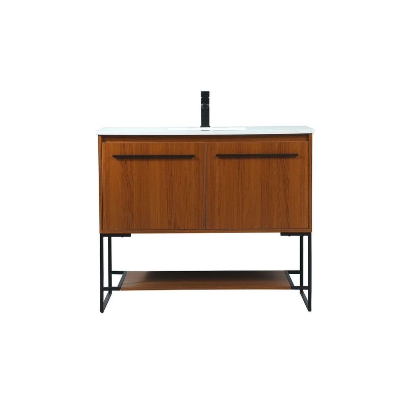 Vanity Sink Set from the Sloane Collection in Teak Finish by Elegant Lighting