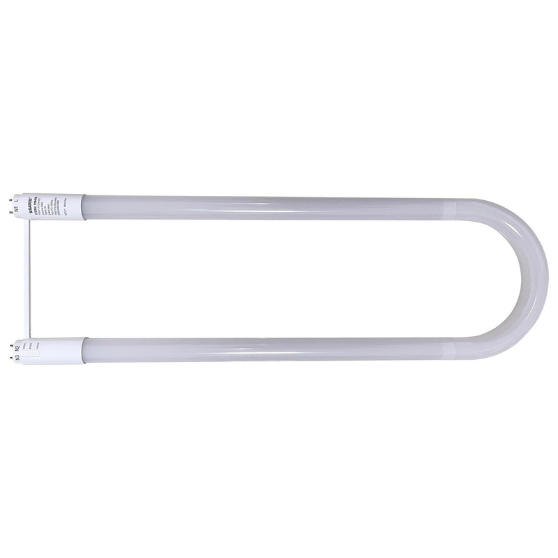 13 Watt T8 U-BEND LED, 50000 Hours, Medium Bi Pin Base, CCT Selectable, Type A/B, White Finish, 120-277 Volt Light Bulb by Satco