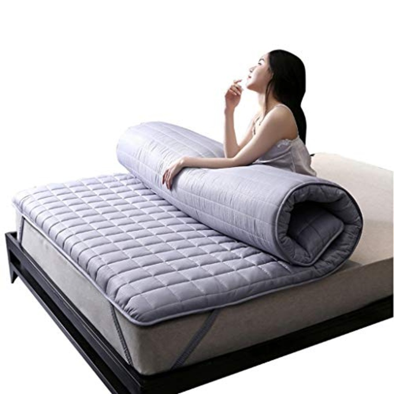 Ammorbidisce Il Materasso e la Trapunta Imbottita del Pad Spugna Imbottita del dormitorio dello Studente Domestico a Prova di Smash (Color : Gray, Size : 180200cm)