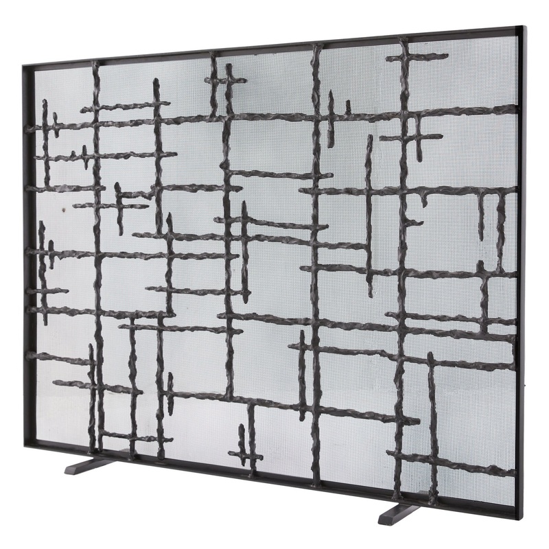 Arteriors 3100 Petrova Fire Screen Blackened Iron (Discontinued)
